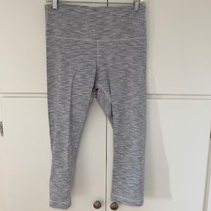 Lululemon wunder under crops white/grey striped